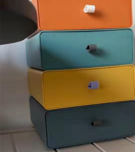 包邮抽屉式收纳盒置物架桌面化妆品首饰收纳盒...