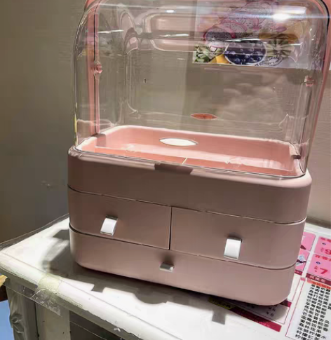 【打折转让】网红化妆品收纳盒整理桌面防尘家...