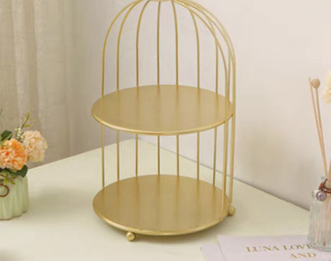 包邮铁艺化妆品收纳架口红护肤香水储物架轻奢...