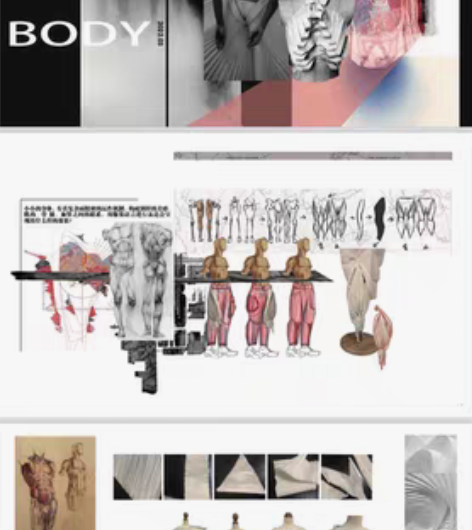 服装设计 作品集 灵感版 线稿 效果图 都...