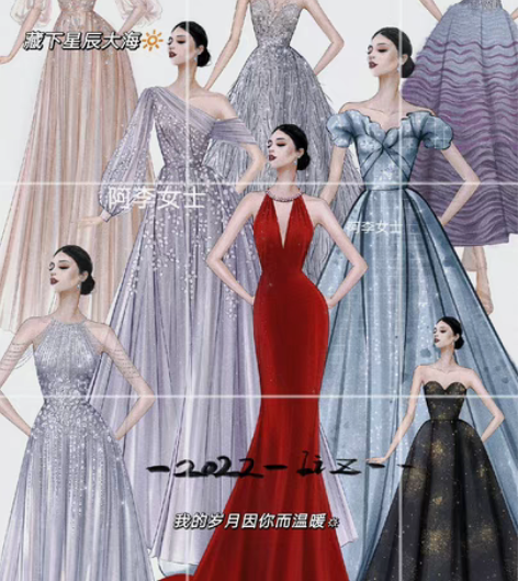 代画！服装效果图。服装设计专业毕业的，超好...