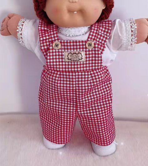 包邮古董椰菜娃娃自制打板娃衣之复古感背带套...