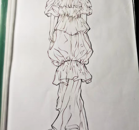 （假期正常接）代画服装设计图效果图 马克笔...