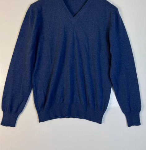 包邮【奢品】产地意大利100%羊绒V领羊绒...