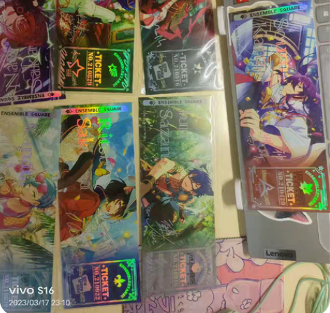 偶像梦幻祭2弹镭射票 这些是只有单张没有同...