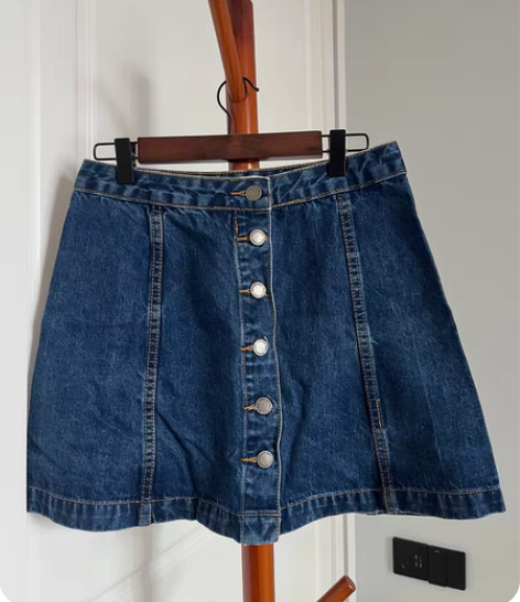 牛仔裙半身裙女2023新款夏秋裤裙显瘦裙子...