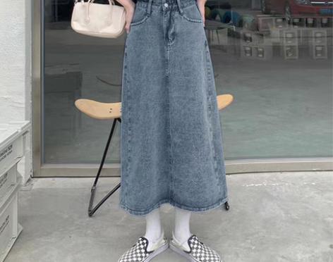 转卖微胖半身裙女春秋新款大码胖mm遮胯显瘦...