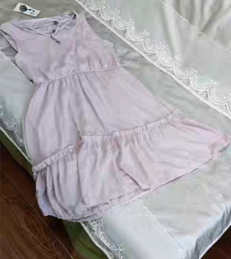 包邮全新 芋头紫色雪纺背心裙 无袖背心裙子...