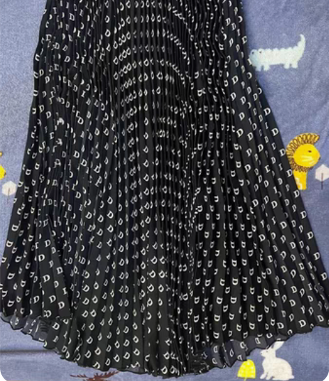 科幻可交换全新D字印花半身裙女中长款夏季新...