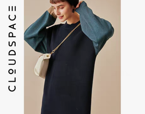 转卖CLOUDSPACE女装撞色休闲中长款...