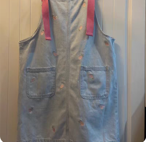 包邮正品cachecache可爱风背带牛仔...