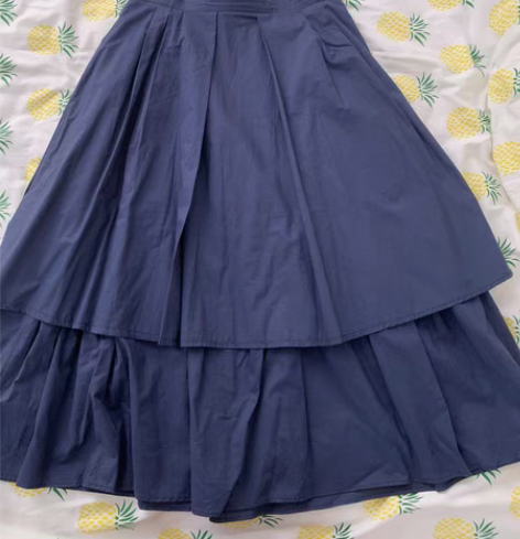 包邮蛋糕裙 深蓝色 双层  半裙 M码，仅...