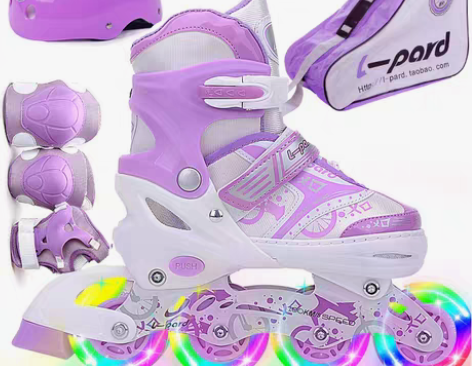 转卖捷豹溜冰鞋儿童 轮滑鞋滑冰鞋旱冰鞋 初...