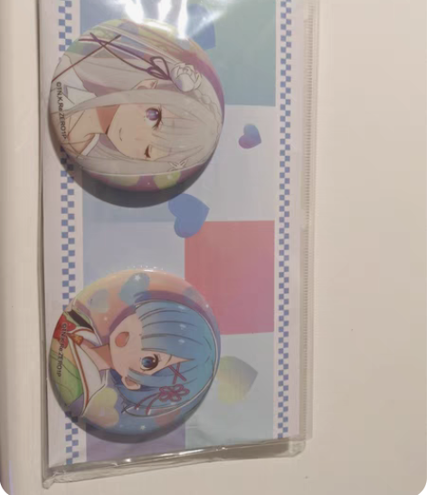 星河动漫 雷姆＋爱蜜莉亚套装徽章 全新未拆...