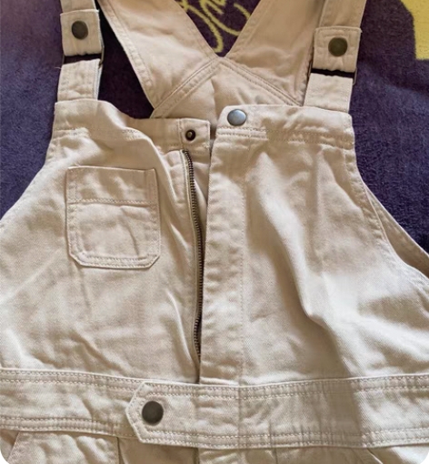 包邮H##amp；amp；M背带牛仔直筒裤...