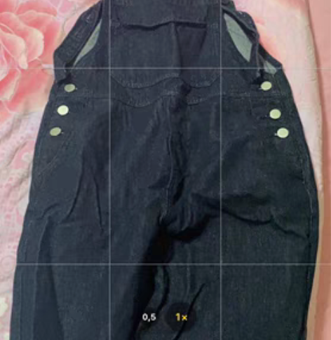 抖音六一家购买的牛仔背带裤 s码 买背带裤...