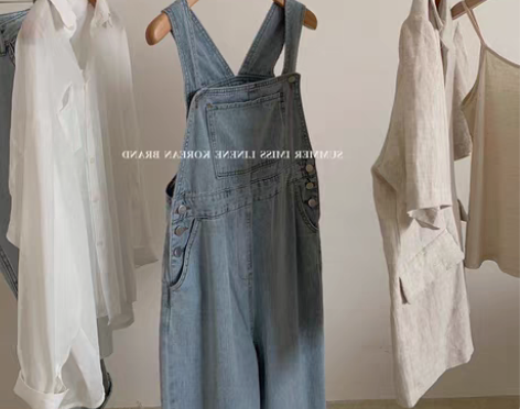 转卖清仓捡漏专柜撤回尾单外贸女装背带牛仔裤...