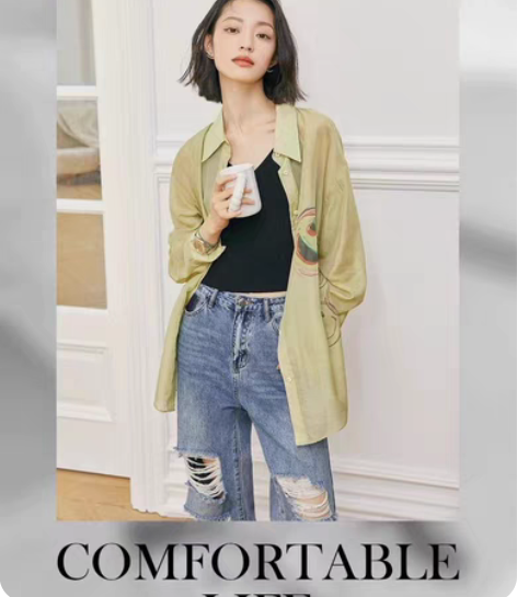 包邮SMM奢蜜its seeme蓝色破洞牛...