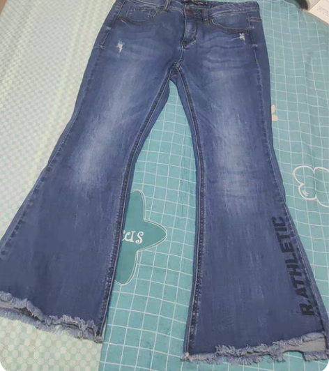 9.5新 牛仔微喇九分裤 铅笔裤 小脚裤 ...