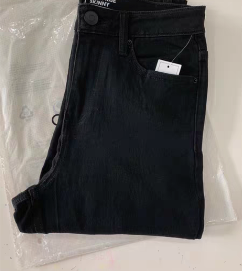 包邮全新牛仔小黑裤高腰魔术裤高弹力修身显瘦...
