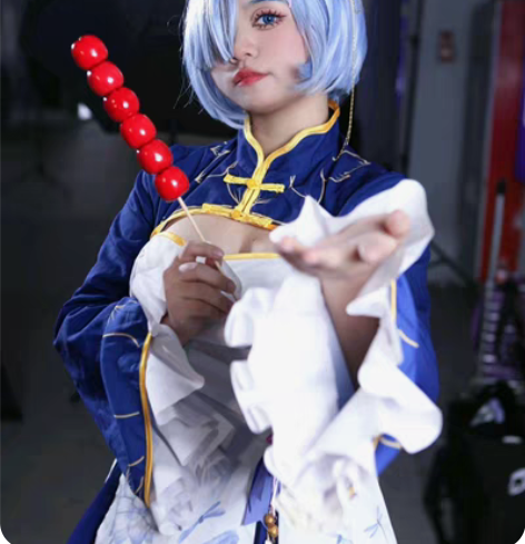 雷姆荷塘月色cos 绝色漫家的 头饰是我自...