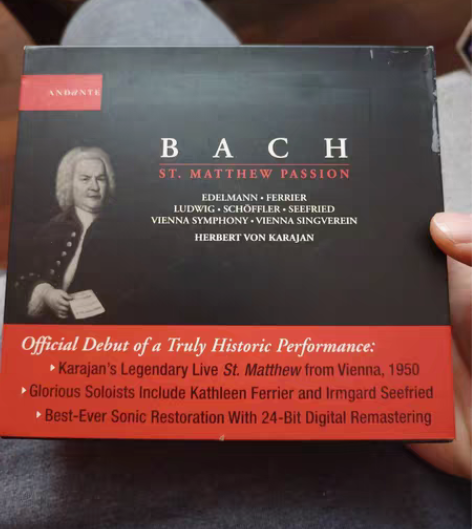 包邮andante卡拉扬指挥巴赫马太受难曲...