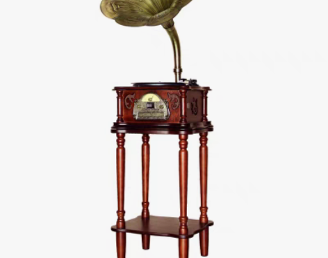 转卖唐典留声机复古客厅欧式大喇叭仿古黑胶蓝...