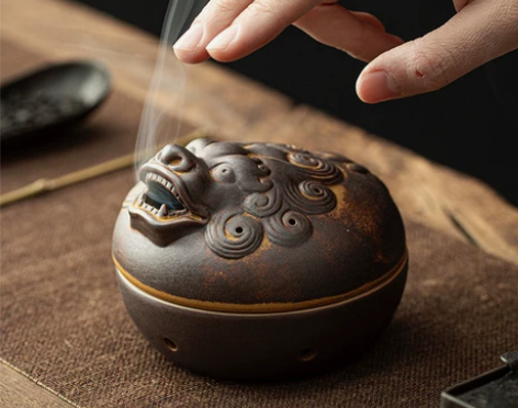 处理！香炉陶瓷家用室内手工貔貅创意盘香净化...