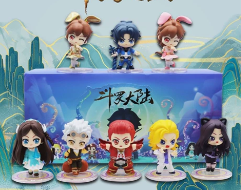 斗罗大陆动画系列盲盒人物模型公仔蛋糕摆件玩...