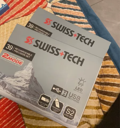 Swiss+Tech精修电动螺丝刀套装家用...
