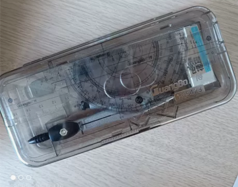 全套三角板圆规里面还有橡皮和笔芯 全新 #...