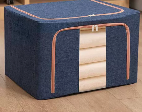 【标价即卖价】棉麻衣服收纳箱布艺衣物搬家整...