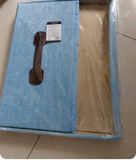 布艺整理箱，全新 买来放在衣柜里收纳换季衣...