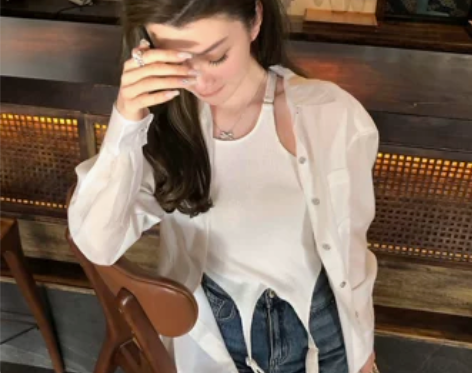 THEHANDLE西洋少女 金属扣吊带背心...