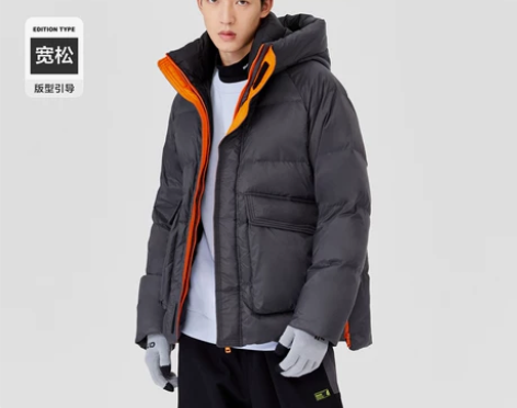 森马羽绒服男工装大口袋潮流外套男士2021...