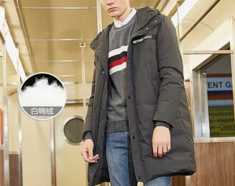 堡狮龙bossini新款男装帅气羽绒服男中...