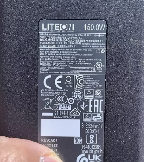 原装神舟LITEON 新款电源适配器150...