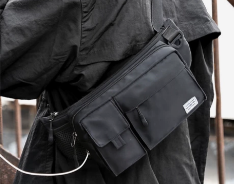 新款腰包斜挎包男休闲胸包多功能学生韩版单肩...