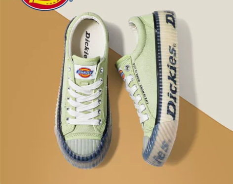Dickies女鞋果冻底情侣学生帆布鞋20...