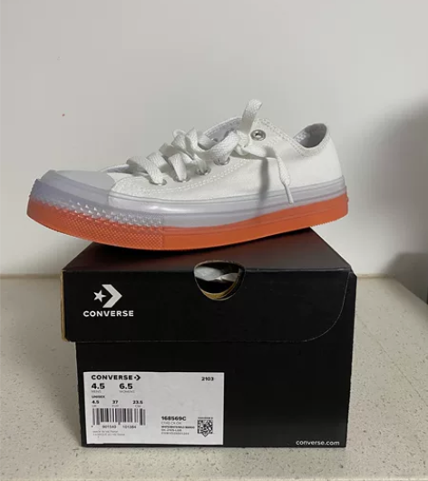 匡威 女款 果冻小白鞋 168569C尺码...