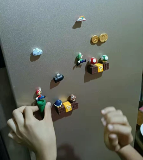 动漫手办超级玛丽马里奥装饰冰箱贴 因实体店...