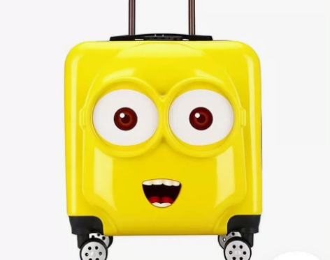 18寸行李箱卡通小黄人拉杆箱学生可坐旅行密...