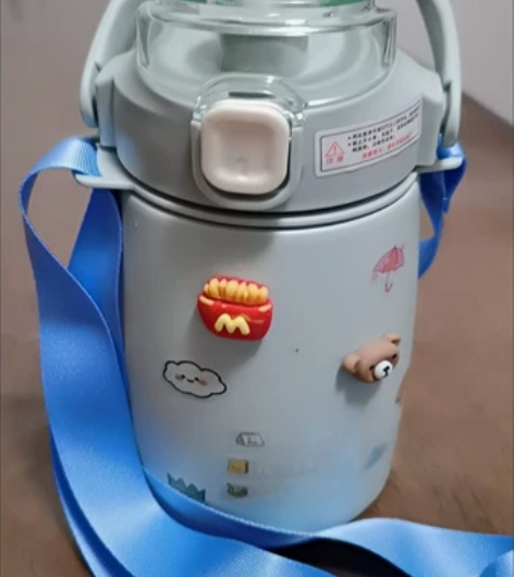 【处理】南极人大肚保温杯带吸管大容量儿童男...