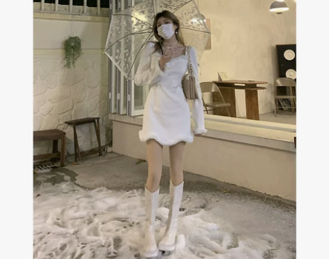 ?DREAM SEVEN77 白色连衣裙女...