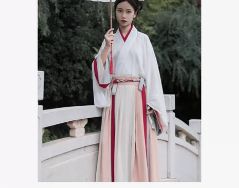 五五年工作室原创汉服女秋色晋制交领齐腰襦裙...