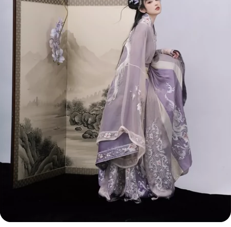 清欢纪龙骨交领晋制齐腰重工刺绣套装 XL码...