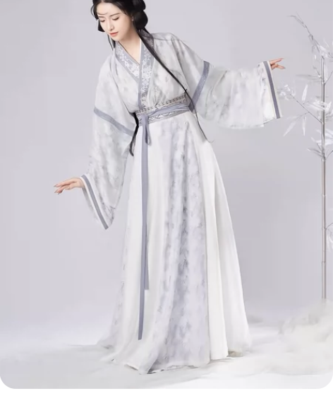 织造司原创晋制汉服[念破]水墨兰国风交领齐...