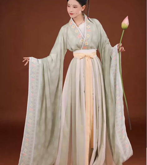 慕晴瑶原创汉服女【碧荷】魏晋制南北朝中国风...