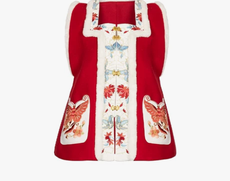 都城南庄汉服小铃铛红比甲 全新带吊牌L码