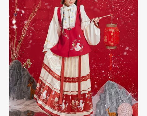 瑞雪灵狐汉服女冬季正品 原创古装中国风秋新...